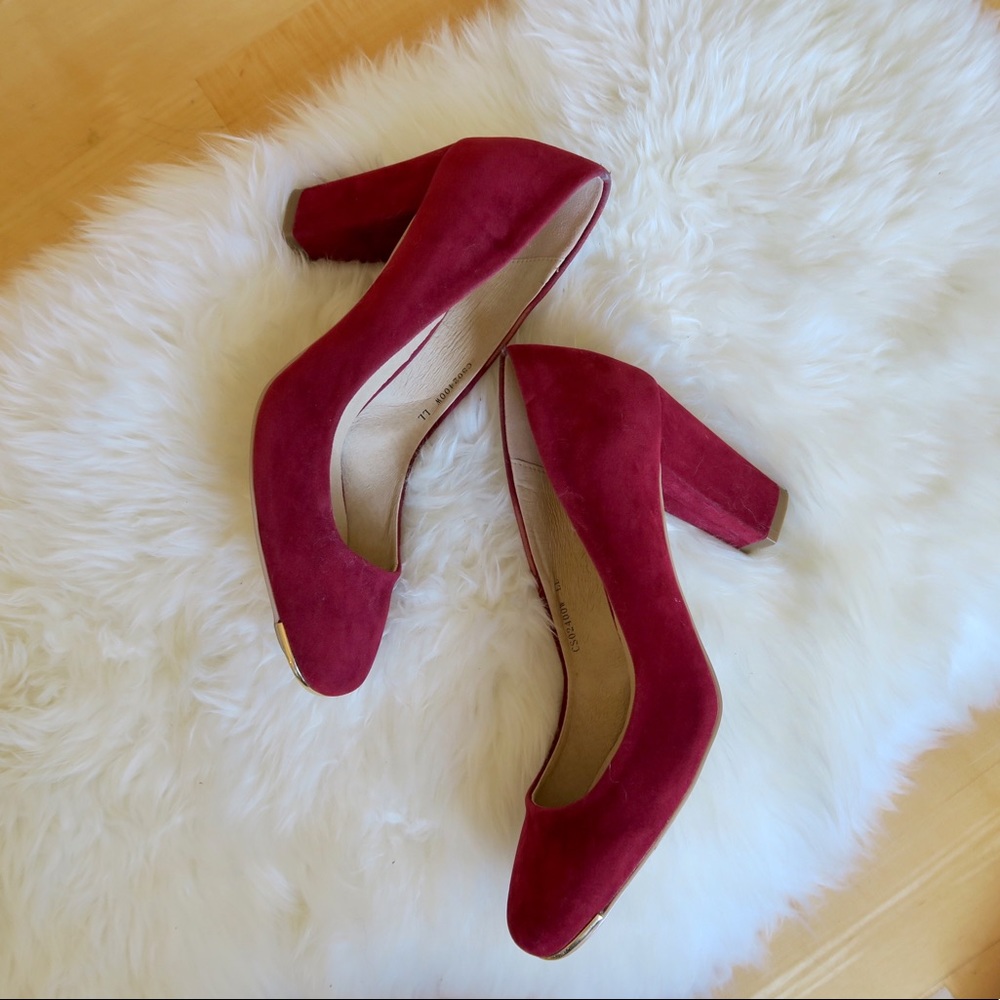 👠Red chunky heel👠